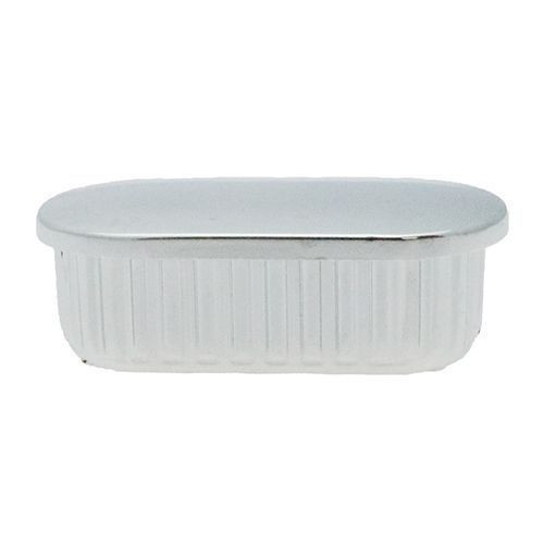 Chromed Oval Tube Insert - 32x16mm Outside Diameter, ABS