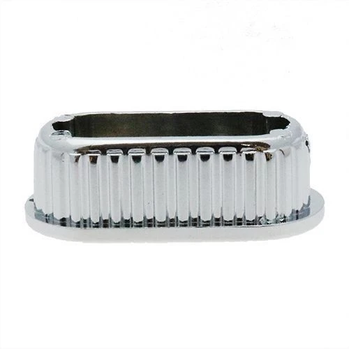 Chromed Oval Tube Insert - 48x17mm Outside Diameter, ABS