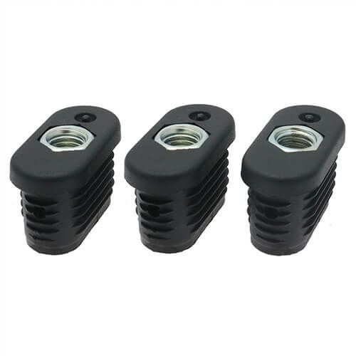 Oval Threaded Tube Insert - 35mm x 20mm Outside Diameter