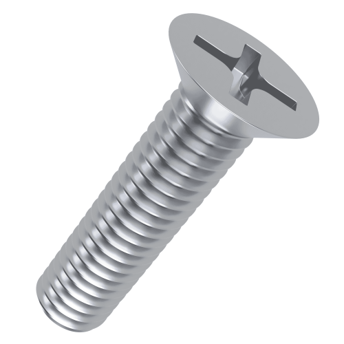 M3 x 4mm Phillips Countersunk Machine Screw DIN 965H - BZP | Vital Parts