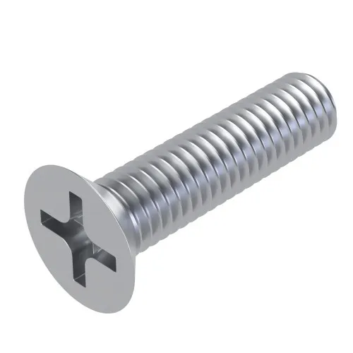 M4 x 6mm Phillips (PH2) Countersunk Screw (DIN 965H) | BZP Steel
