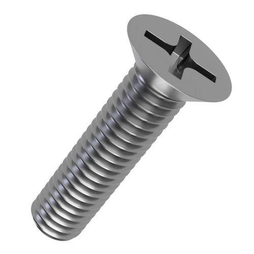 M6 x 50mm Phillips Countersunk Machine Screw DIN 965H A2 Stainless Steel