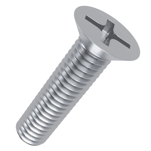M6 x 20mm Phillips (PH3) Countersunk Screw (DIN 965H) | BZP Steel