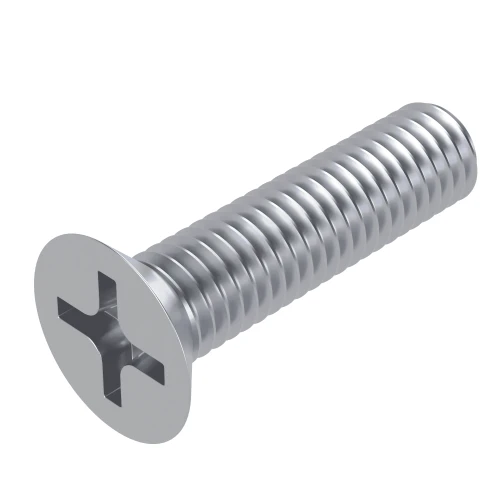 M6 x 25mm Phillips (PH3) Countersunk Screw (DIN 965H) | BZP Steel