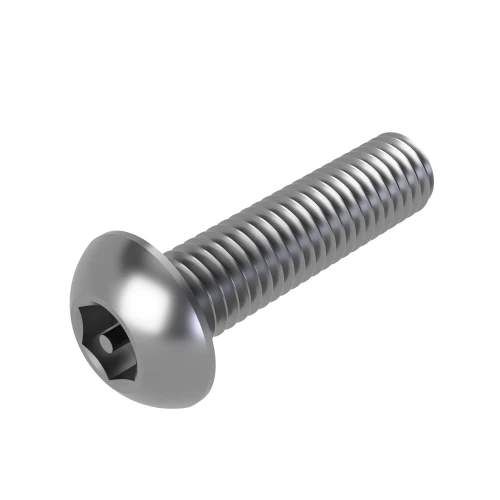 M5 x 50mm - Pin Hex Socket Button Screws ISO 7380 - A2 Stainless Steel