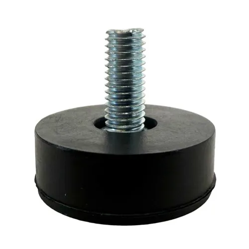 M8 x 18mm Straight Rubber Adjustable Feet | Vital Parts