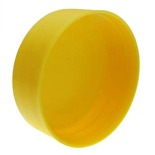 13mm Pipe End Caps, 18mm Height, Yellow LDPE