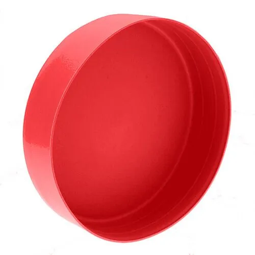 96mm Pipe End Caps, 10mm Height, Red LDPE