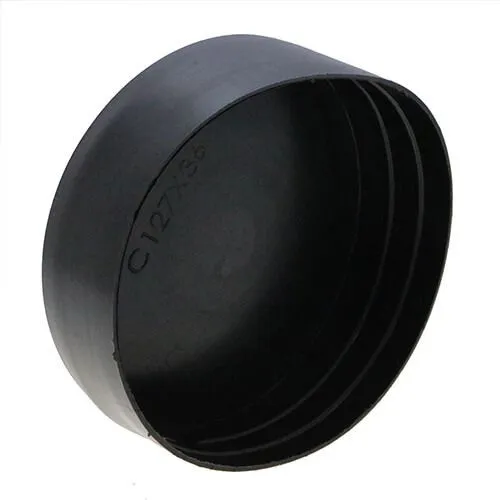 160mm Pipe End Caps, 19mm Height, Black LDPE