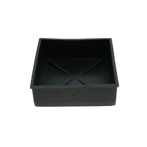 50mm x 50mm Square Tube End Plug - 13mm Height (Black) LDPE