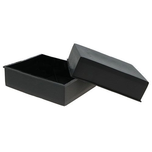 25mm x 33mm Rectangular Tube End Plug - 13mm Height (Black) LDPE