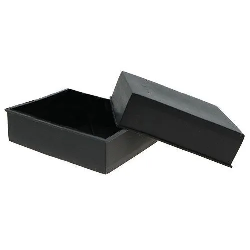 25mm x 33mm Rectangular Tube End Plug - 13mm Height (Black) LDPE