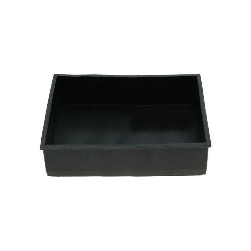 25mm x 80mm Rectangular Tube End Plug - 14mm Height (Black) LDPE