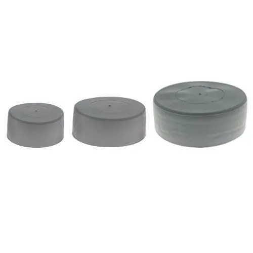 76.2mm x 28mm Pipe End Cap (Grey) 2mm Wall | LDPE