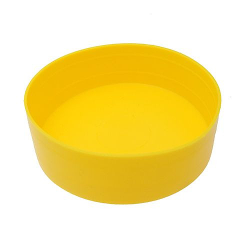 110mm x 34.6mm Pipe End Cap (Yellow) 1.5mm Wall | LDPE