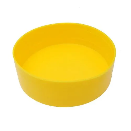 110mm Pipe End Caps, 34.6mm Height, Yellow LDPE