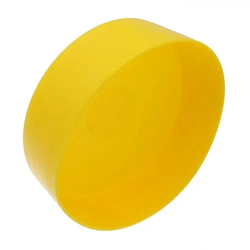 110mm Pipe End Caps, 34.6mm Height, Yellow LDPE