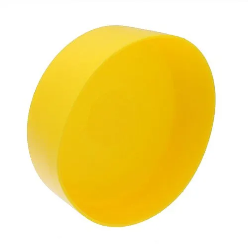 110mm Pipe End Caps, 34.6mm Height, Yellow LDPE