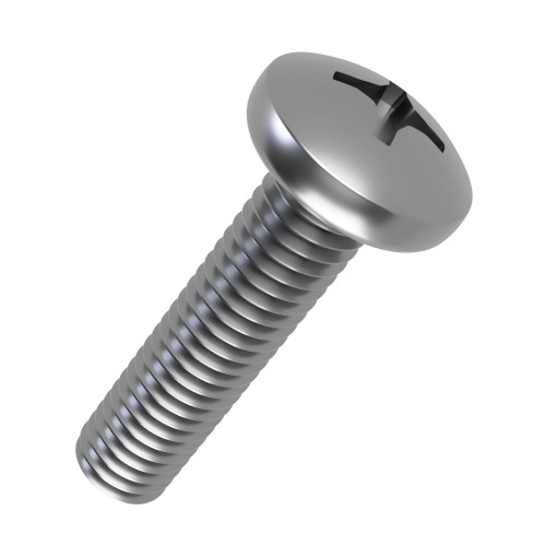 M2 x 16mm Phillips Pan Head Machine Screws DIN 7985H - A2 Stainless Steel
