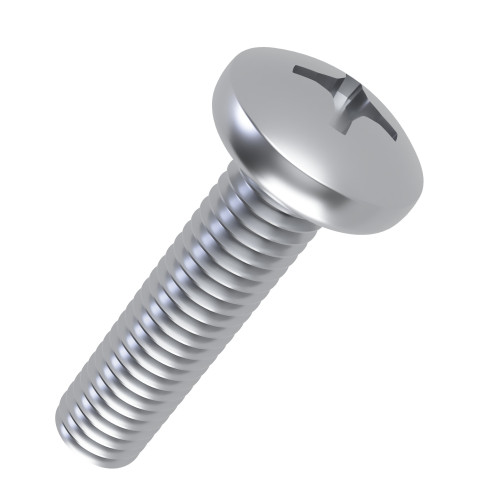 M5 x 60mm Phillips Pan Head Machine Screw DIN 7985H - BZP | Vital Parts