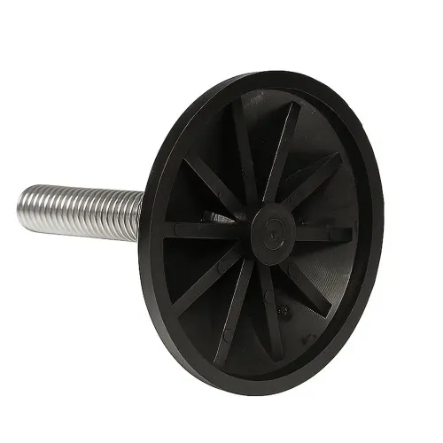 M12 x 100mm Tilting Adjustable Foot - 80mm Anti-Slip Base | 750kg Load