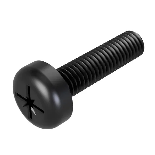 M4 x 20mm Pozi Pan Head Machine Screw (DIN 7985Z) | Black Zinc