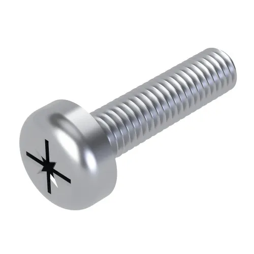 M6 x 90mm Pozi Pan Head Machine Screw (DIN 7985Z) | BZP Steel