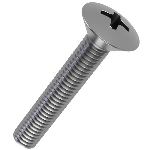 M2.5 x 8mm Phillips Raised Countersunk Screw (DIN 966H) | A2 Stainless Steel