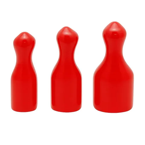 7.5mm x 25mm PVC Pull Tab Cap - Red | Flexible End Cap