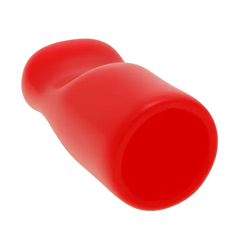 7.7mm x 13mm PVC Pull Tab Cap - Red | Flexible End Cap