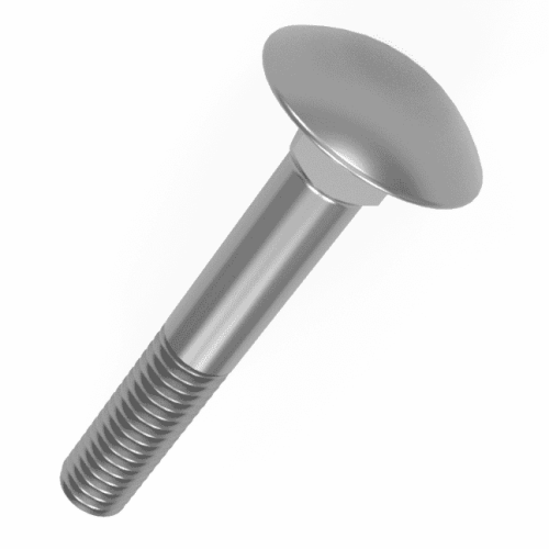 M10 x 140mm Coach Bolt - Part Threaded (DIN 603) | Marine Grade A4 Stainless Steel
