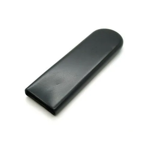 8mm x 50mm Flat (Rectangular) Plastic End Cap - Black | PVC