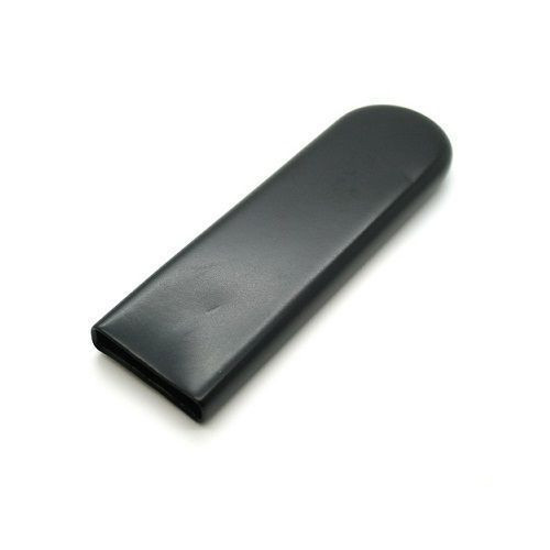 10mm x 40mm Flat (Rectangular) Plastic End Cap - Black | PVC