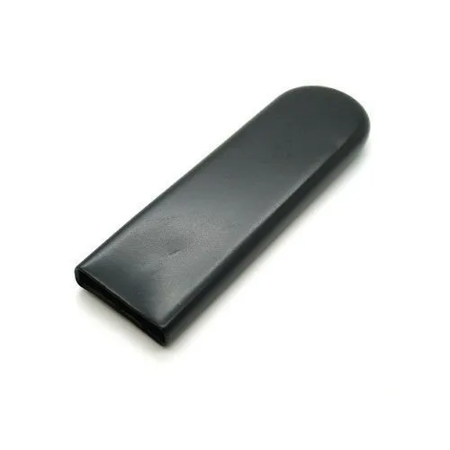 10mm x 40mm Flat (Rectangular) Plastic End Cap - Black | PVC