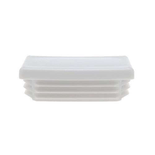 20 x 10mm - Rectangular Tube Inserts - White - LDPE | Vital Parts