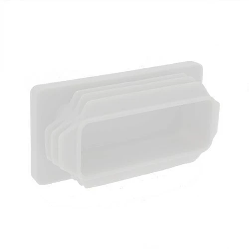 20 x 15mm - Rectangular Tube Inserts - White - LDPE | Vital Parts