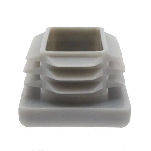 25 x 10mm Rectangular Tube Insert (0.8-2mm Wall) | Grey LDPE