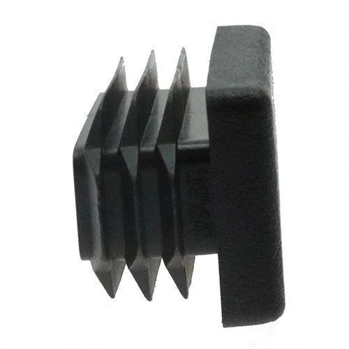 25 x 15mm - Rectangular Tube Inserts - Black - LDPE | Vital Parts