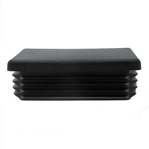 25.4 x 12.7mm Rectangular Tube Insert (0.8-2mm Wall) | Black LDPE