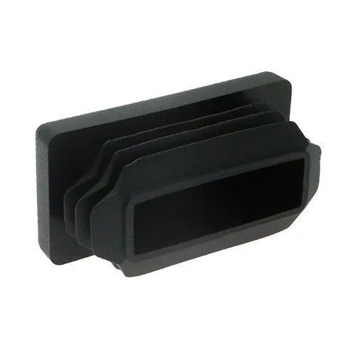 30 x 10mm Rectangular Tube Insert (0.8-2mm Wall) | Black LDPE
