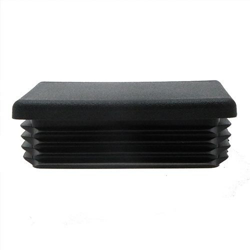 30 x 25mm Rectangular Tube Insert (0.8-3mm Wall) | Black LDPE