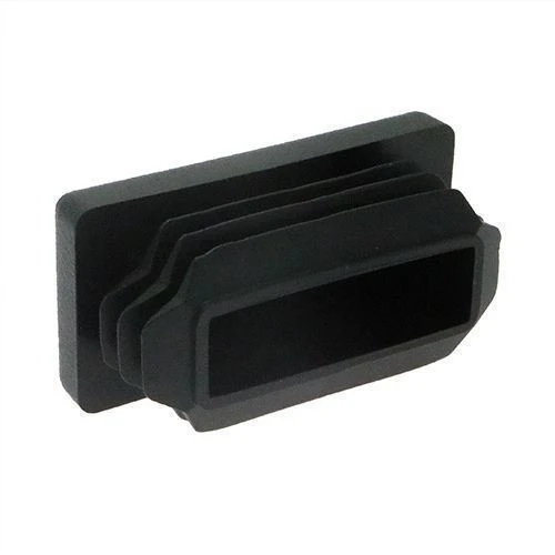 35 x 15mm - Rectangular Tube Inserts - Black - LDPE | Vital Parts