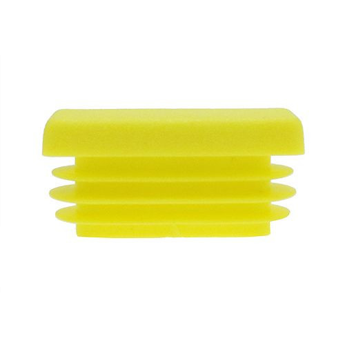 35 x 15mm - Rectangular Tube Inserts - Yellow - LDPE | Vital Parts