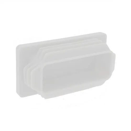 35 x 20mm Rectangular Tube Insert (1-3mm Wall) | White LDPE
