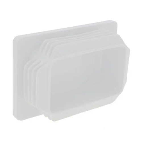 40 x 10mm Rectangular Tube Insert (1.5-2mm Wall) | White LDPE