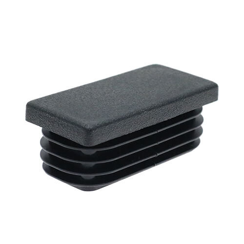 50 x 25mm Rectangular Tube Insert (1-3mm Wall) | Black LDPE