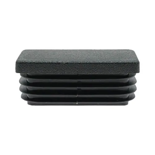 50 x 25mm Rectangular Tube Insert (1-3mm Wall) | Black LDPE