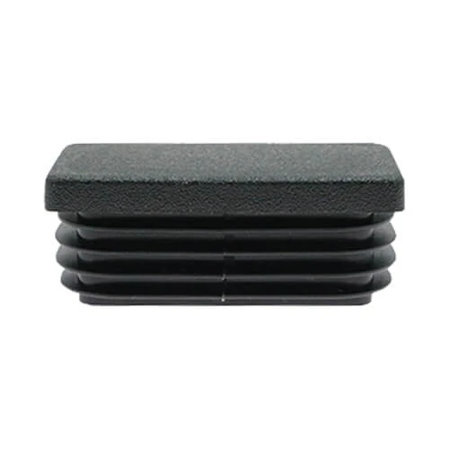50 x 25mm - Rectangular Tube Inserts - Black - LDPE | Vital Parts
