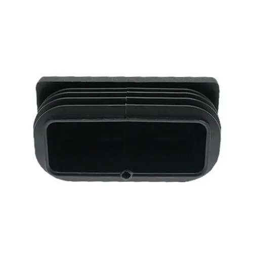 50 x 25mm Rectangular Tube Insert (1-3mm Wall) | Black LDPE