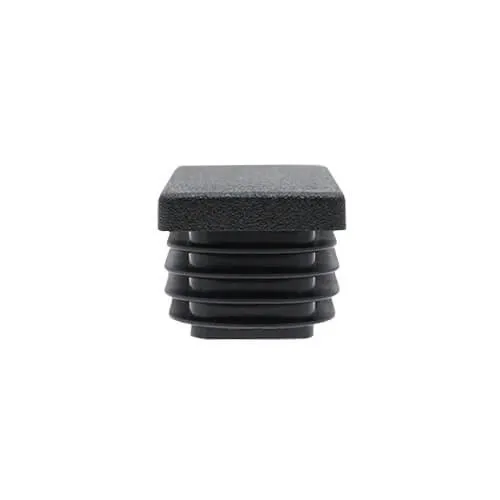 50 x 25mm Rectangular Tube Insert (1-3mm Wall) | Black LDPE